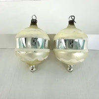 4 Vintage Glass Ornaments with Long Blown Pontils