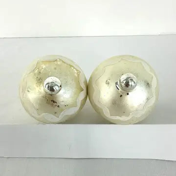 4 Vintage Glass Ornaments with Long Blown Pontils