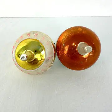 4 Vintage Glass Ornaments with Long Blown Pontils