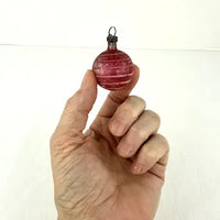 5 Antique Striped Feather Tree Ornaments