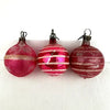 5 Antique Striped Feather Tree Ornaments