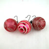 5 Antique Striped Feather Tree Ornaments