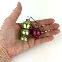 5 Tiny Vintage Feather Tree Ornaments