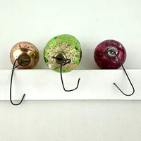 5 Tiny Vintage Feather Tree Ornaments