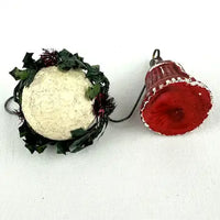 5 Tiny Vintage Feather Tree Ornaments