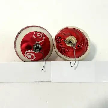 5 Vintage Blown Glass Ornaments with West German Santa