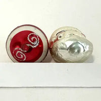 5 Vintage Blown Glass Ornaments with West German Santa