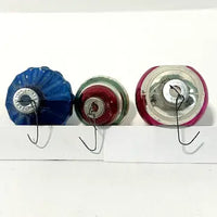 5 Vintage Blown Glass USA Ornaments