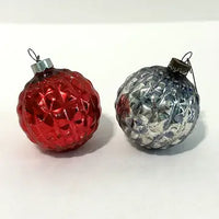 5 Vintage Blown Glass USA Ornaments