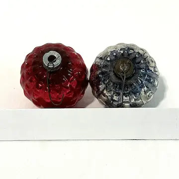 5 Vintage Blown Glass USA Ornaments