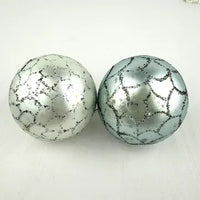 5 Vintage Blue and Green Blown Glass Ornaments