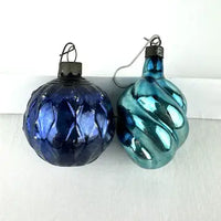 5 Vintage Textured and Figural Ornaments