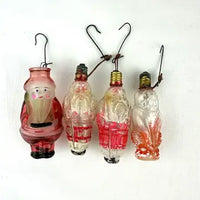 8 Vintage Light Bulb Figural Glass Ornaments