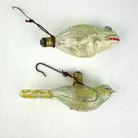 8 Vintage Light Bulb Figural Glass Ornaments