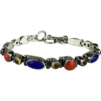Acleoni Lapis, Citrine and Coral Bracelet