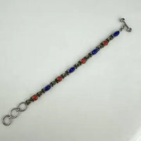 Acleoni Lapis, Citrine and Coral Bracelet