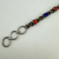 Acleoni Lapis, Citrine and Coral Bracelet