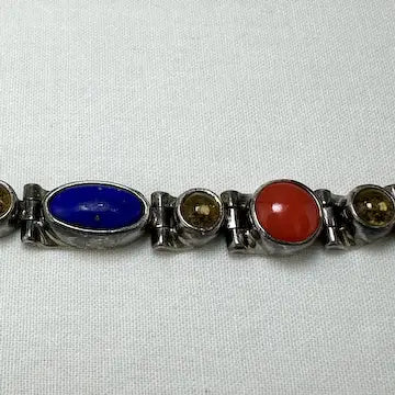 Acleoni Lapis, Citrine and Coral Bracelet