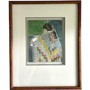 Amado Maurillo Pena Original Watercolor Mestizo Series Portrait