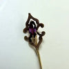 Amethyst Stick Pin with 14k Gold Top and Gold Filled Pin