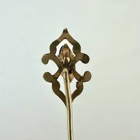 Amethyst Stick Pin with 14k Gold Top and Gold Filled Pin