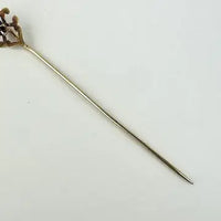 Amethyst Stick Pin with 14k Gold Top and Gold Filled Pin