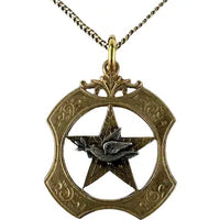 Antique 10k Gold Masonic Pendant on a Gold Filled Chain