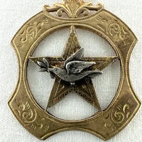 Antique 10k Gold Masonic Pendant on a Gold Filled Chain
