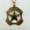 Antique 10k Gold Masonic Pendant on a Gold Filled Chain