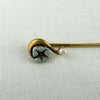 Antique 10k Gold Turquoise and Pearl Stick Pin