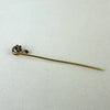 Antique 10k Gold Turquoise and Pearl Stick Pin
