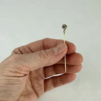 Antique 10k Gold Turquoise and Pearl Stick Pin