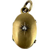 Antique 10k Yellow Gold Diamond Locket Charm