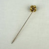 Antique 14k Gold Diamond Love Knot Stick Pin