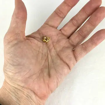 Antique 14k Gold Diamond Love Knot Stick Pin