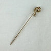 Antique 14k Gold Diamond and Pearl Stick Pin