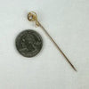 Antique 14k Gold Diamond and Pearl Stick Pin