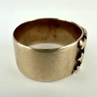 Antique 14k Gold Letter P Cigar Band Ring