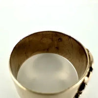 Antique 14k Gold Letter P Cigar Band Ring