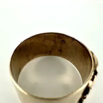 Antique 14k Gold Letter P Cigar Band Ring