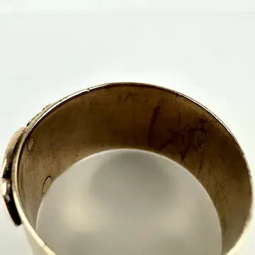 Antique 14k Gold Letter P Cigar Band Ring