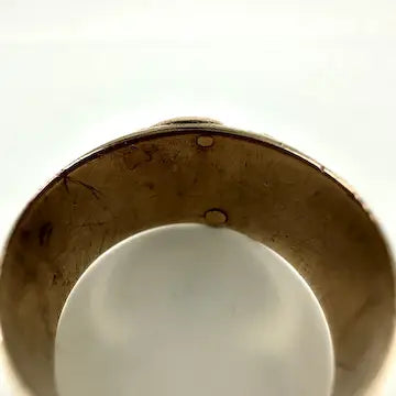 Antique 14k Gold Letter P Cigar Band Ring