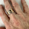 Antique 14k Gold Letter P Cigar Band Ring