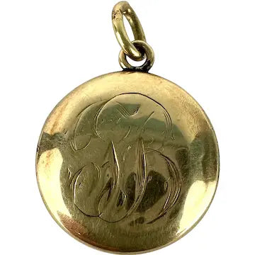 Antique 14k Gold Locket Charm or Pendant