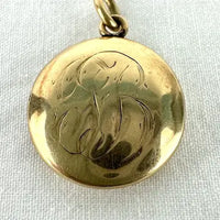 Antique 14k Gold Locket Charm or Pendant