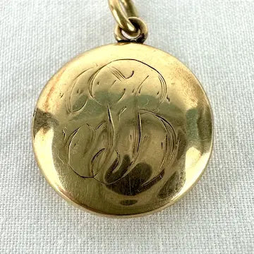 Antique 14k Gold Locket Charm or Pendant