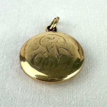Antique 14k Gold Locket Charm or Pendant