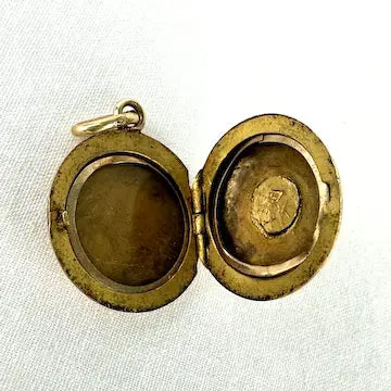 Antique 14k Gold Locket Charm or Pendant