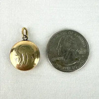 Antique 14k Gold Locket Charm or Pendant