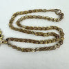 Antique 14k Gold Monogram Pendant Necklace on a Fancy Link Chain